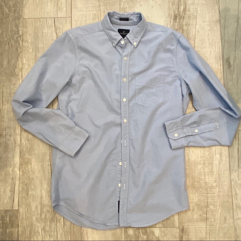 AMERICAN EAGLE Seriously Soft Oxford Blue Sz MT